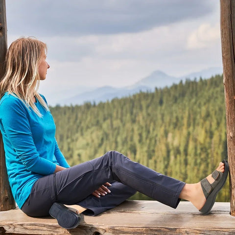 Women wearing recovery sandals