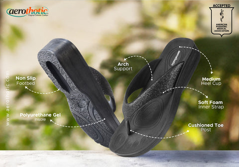 Aerothotic arch support deep heel plantar fasciitis sandals