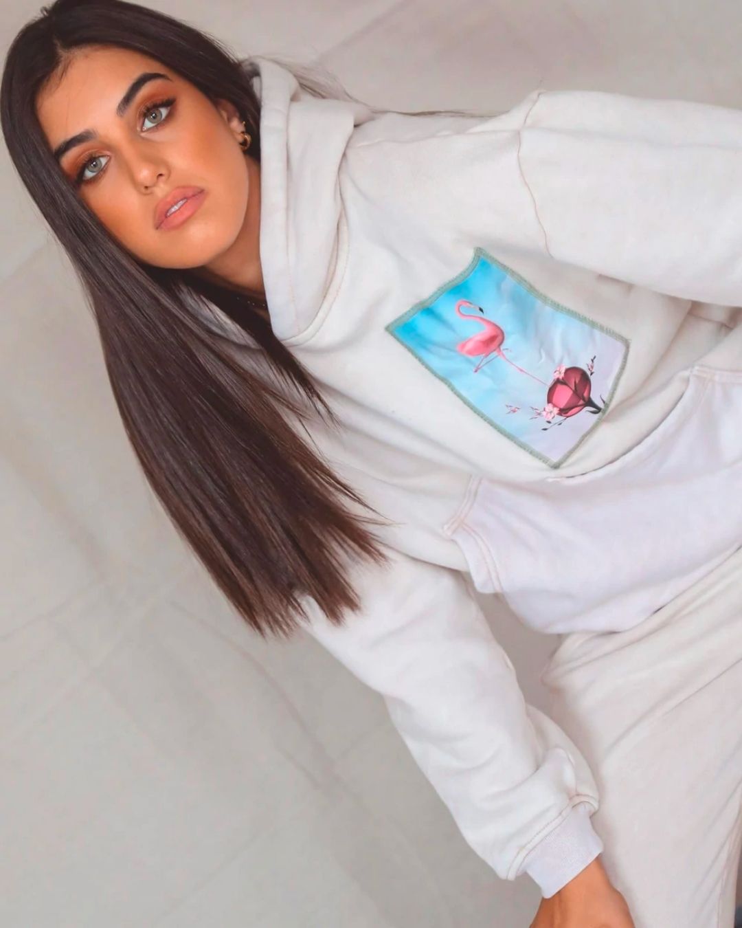 Flamingo Patch Hoodie