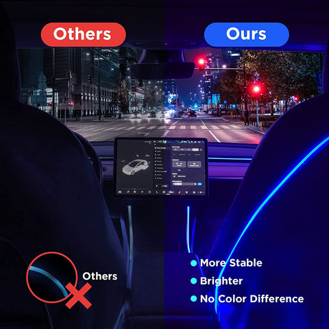 The advantages of Tesla Ambient Lighting Kit with Bluetooth App Control Compare with others