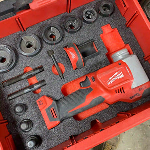 FOAM INSERT to store M18 Force Logic 10 Ton Knockout Kit 2676-22 in a Milwaukee Packout 2 Drawer Tool Box - Tools/Case NOT Included - dryforge