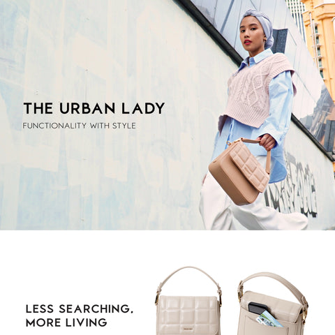 The Urban Lady Satchel Bag - Messy-No-More Compartment Bag