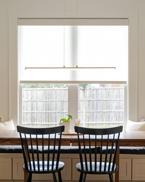 Linen Roller Shades - Cordless Natural Woven Linen Blinds
