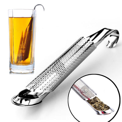 new Tea Strainer Amazing Stainless Steel Infuser Pipe Design Touch Feel Holder Tool Tea Spoon Infuser Filter