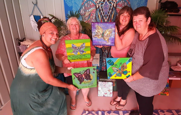 Wendi's Art Studio with Friends