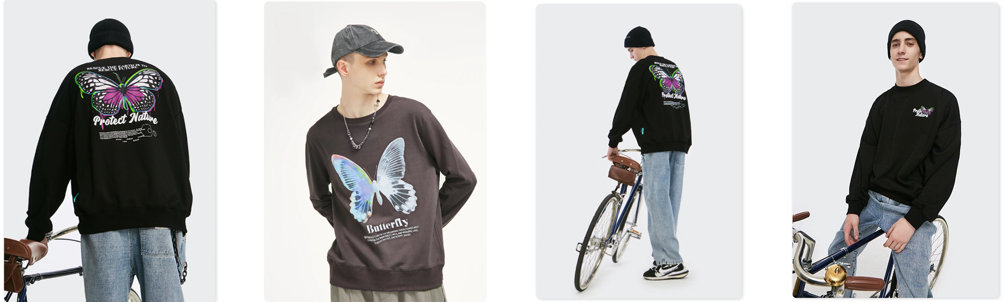 Butterfly sweatshirt for men and women aesthetic wear