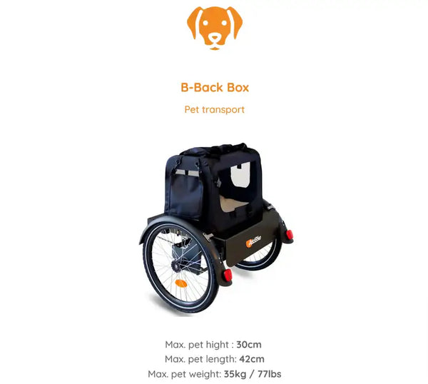 AddBike B-Back Pet Tricycle Cargo Bike Box - Silver Circle Pets