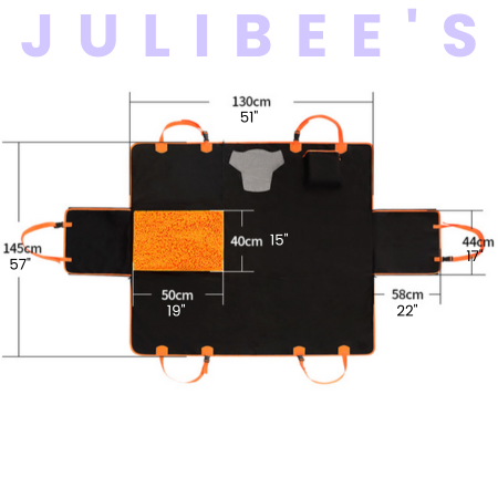 julibees anti-anxiety car seat size guide