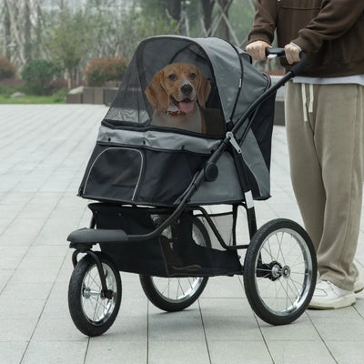 PawHut 164V 3-Wheel Dog Jogging Stroller