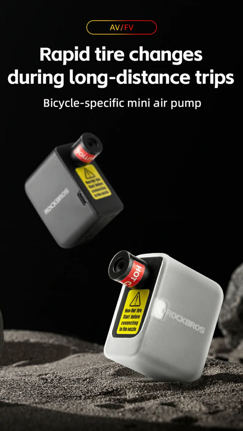 Christmas Deal 20%Off ROCKBROS AS1 Mini Electric Tire Pump 100PSI