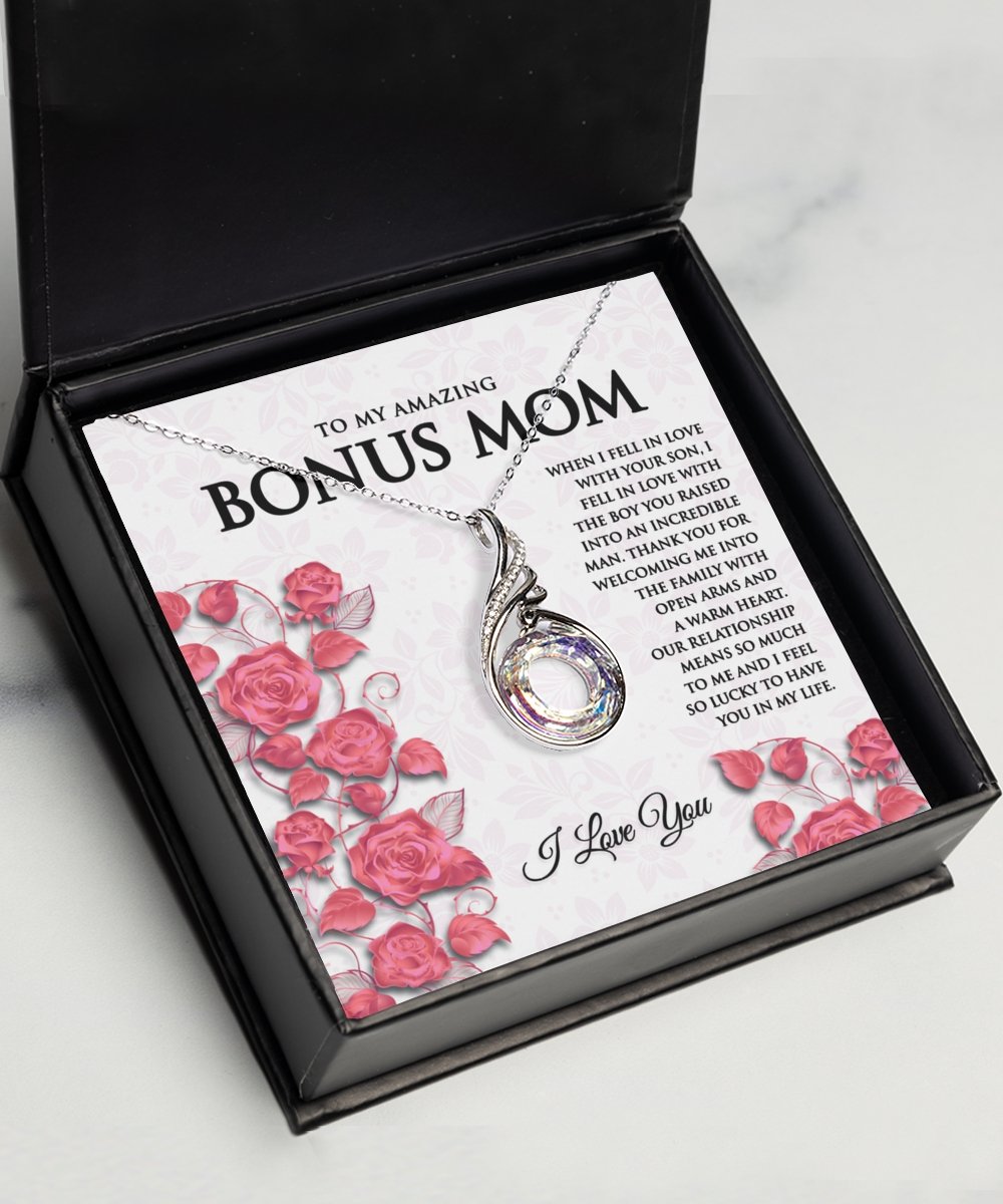 Personalized Gifts for Bonus Mom Solid Silver Necklace (NEW) - Meaningful Cards