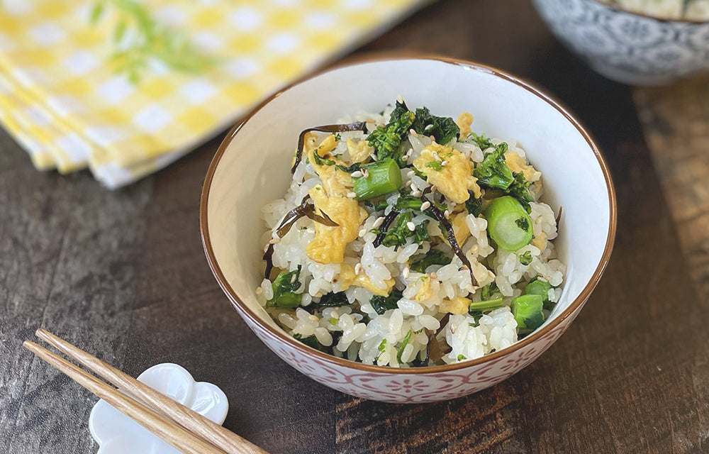 菜の花と炒り卵の混ぜご飯