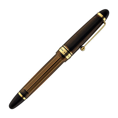 Pilot Custom 823 Fountain Pen in Amber with Gold Trim - 14K Gold