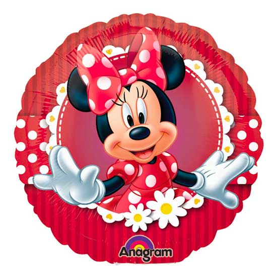 18" Minnie Mouse Striped Balloon