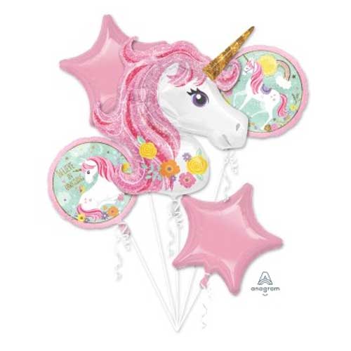 Unicorn Birthday Decorations for Girls, 10pcs Unicorn Balloons Set