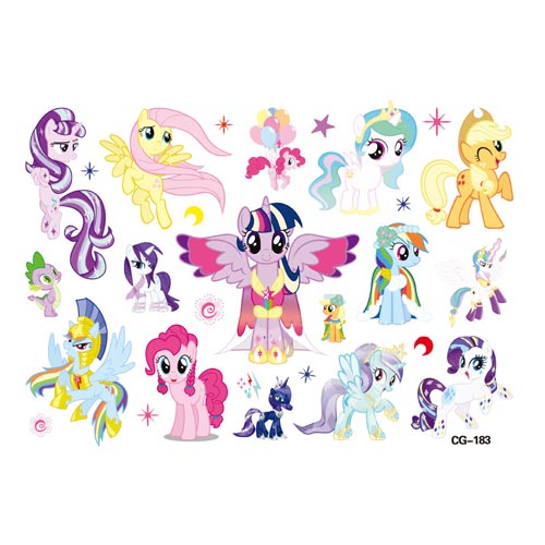 Amazoncom 6 Sheets Cute Temporary Tattoos for Kids MLP Birthday Party  Supplies Favors Cartoon Fake Tattoos Stickers MLP Party Decorations for  Kids Boys Girls Party Game Reward Gifts Water Bottle Decor 