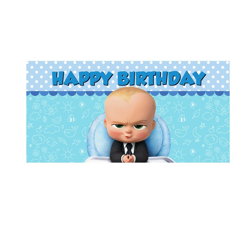Boss Baby Birthday Poster Banner | Party Celebration, Backdrop