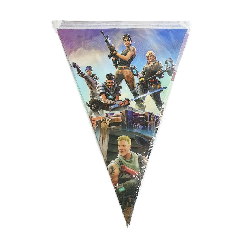 Kit Festa Fortnite Painel Poli Banner + Displays Adesivados