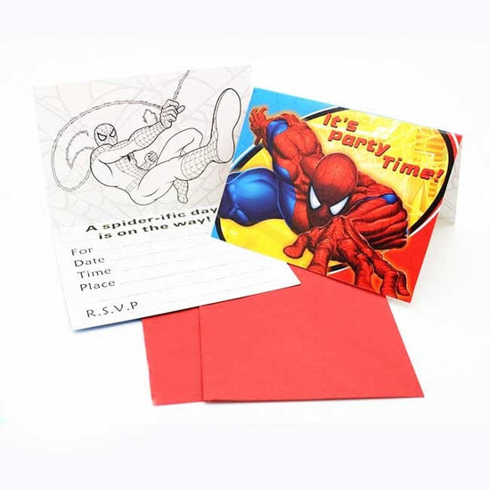 Spiderman Birthday Invitation Card | Wholesale Party Supplies Shop – Kidz  Party Store