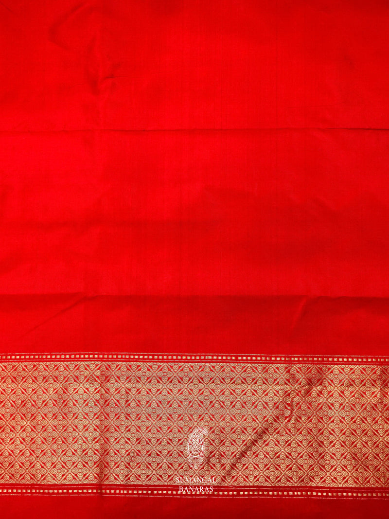 Handwoven Katan Silk Sinduri Red Suit Set