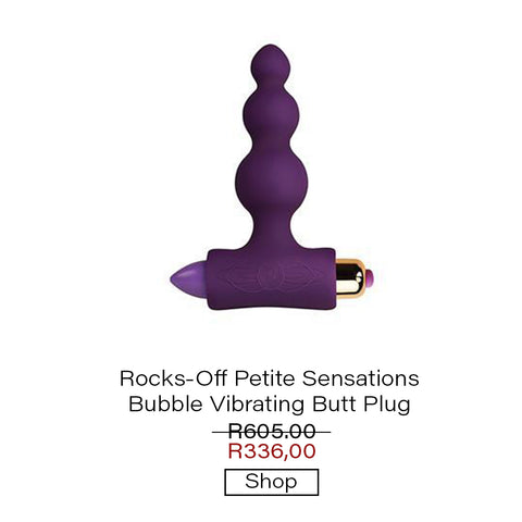 rocks- off bubble butt plug in the color purple