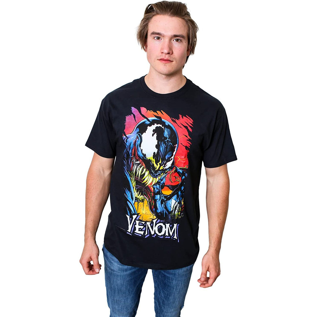 Impact Venom Marvel Comics Comic Book Supervillain Suit Adult Fitted Jersey  T-Shirt Tee Black : : Clothing, Shoes & Accessories