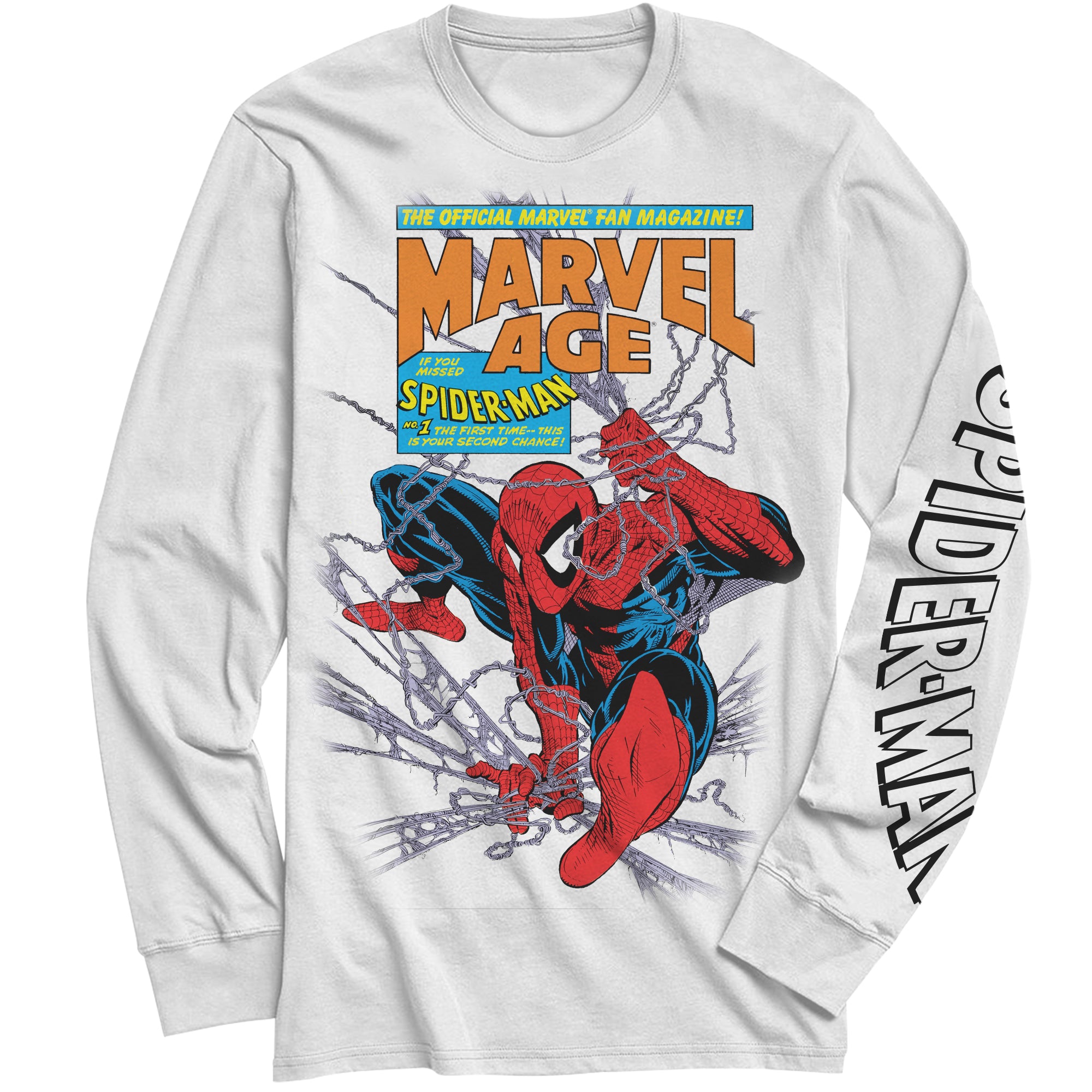 Spider-Man 90's Marvel Age Marvel Adult Long Sleeve T Shirt