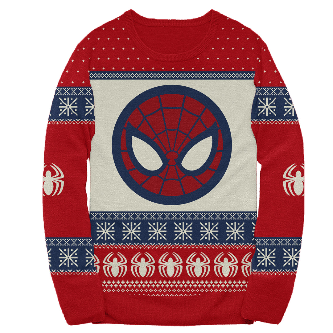 Marvel Spider-Man Symbol Offcially Licesned Adult Holiday Ugly Christm –  Fundom