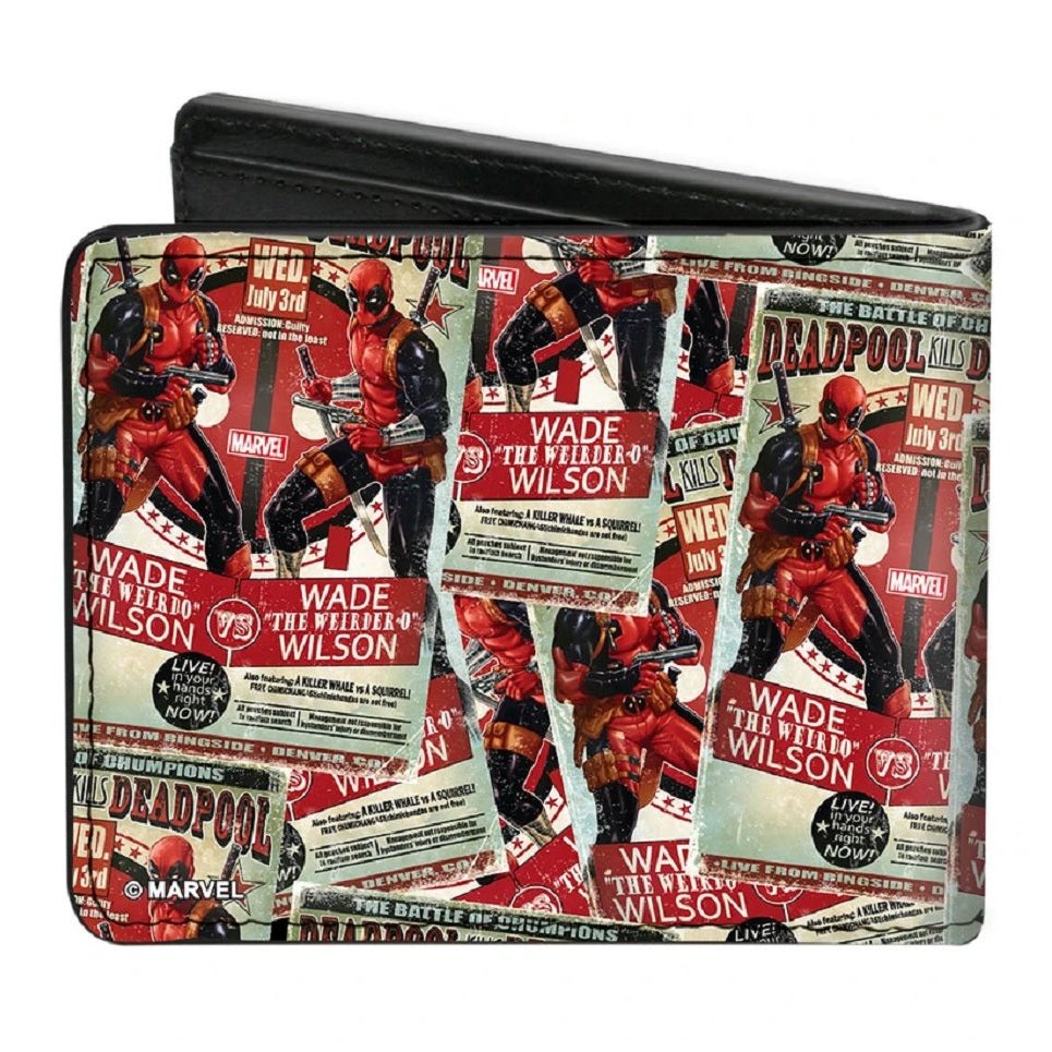 Deadpool Chimichangas Flaming Logo Marvel Bifold Wallet – Fundom