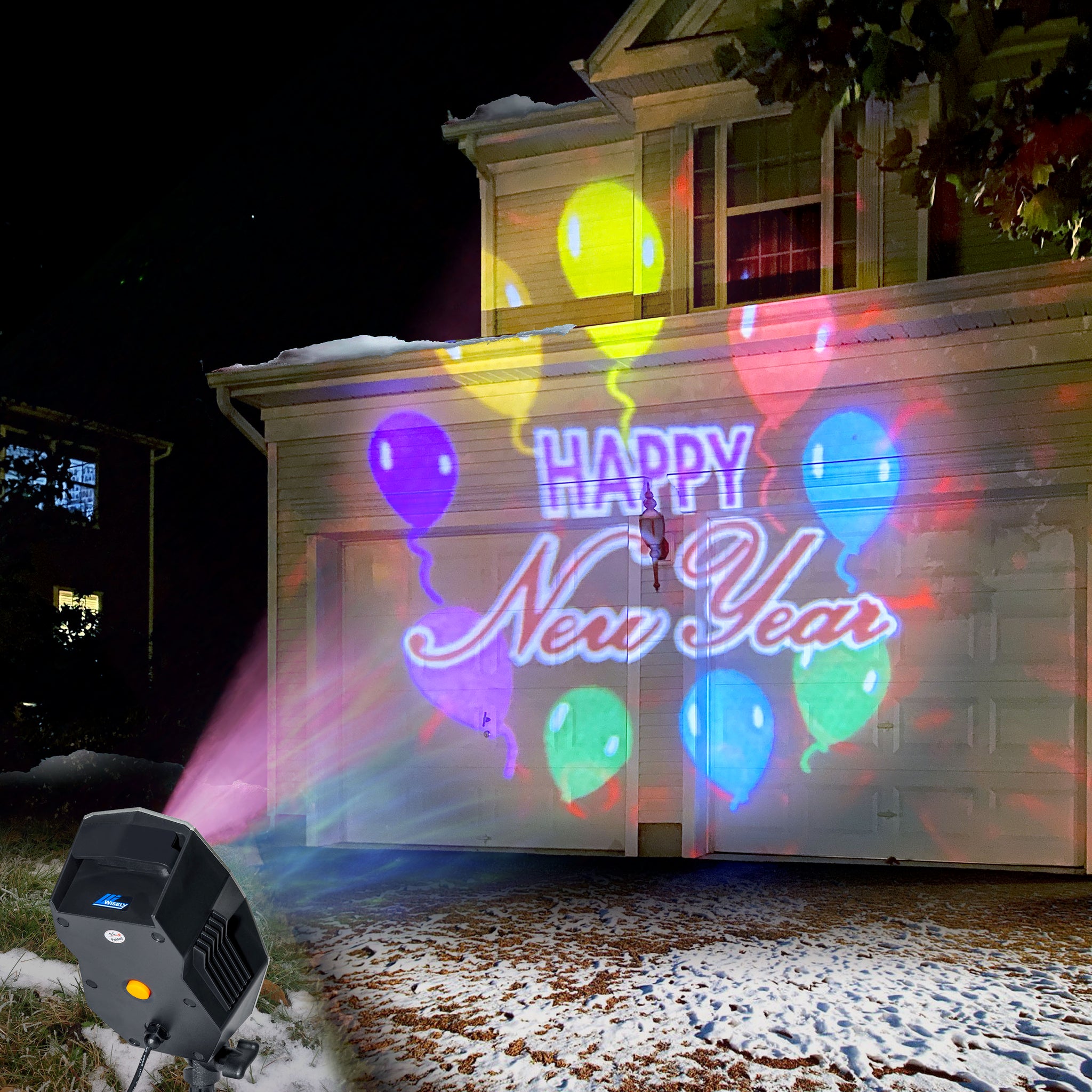 happy new year projector