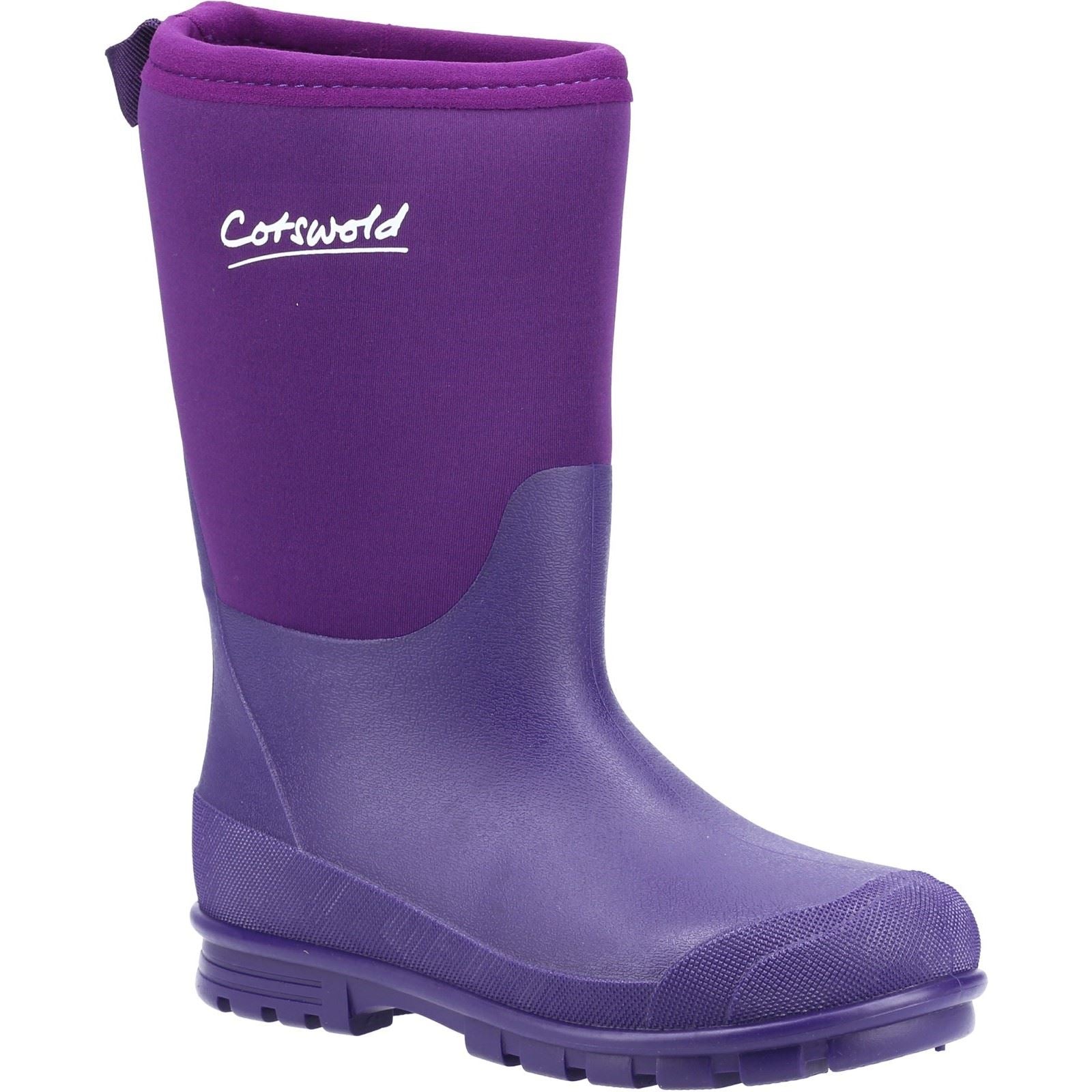 Product Image for Cotswold Hilly Neoprene Tpr+Neoprene Purple Wellington Boots