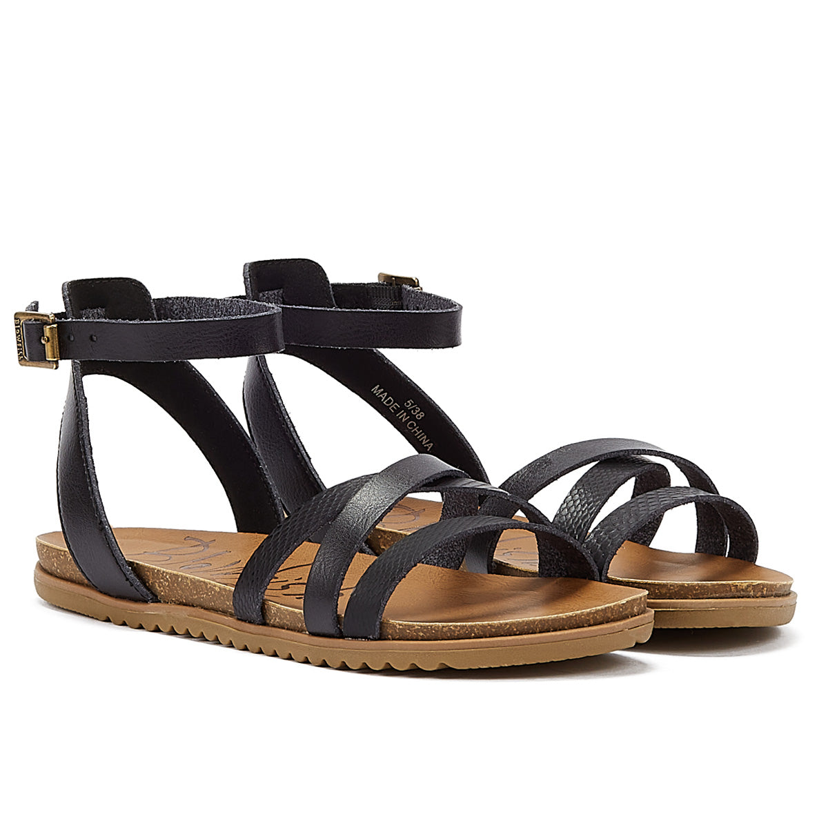 Blowfish Malibu Maylie Womens Black Dyecut Sandals