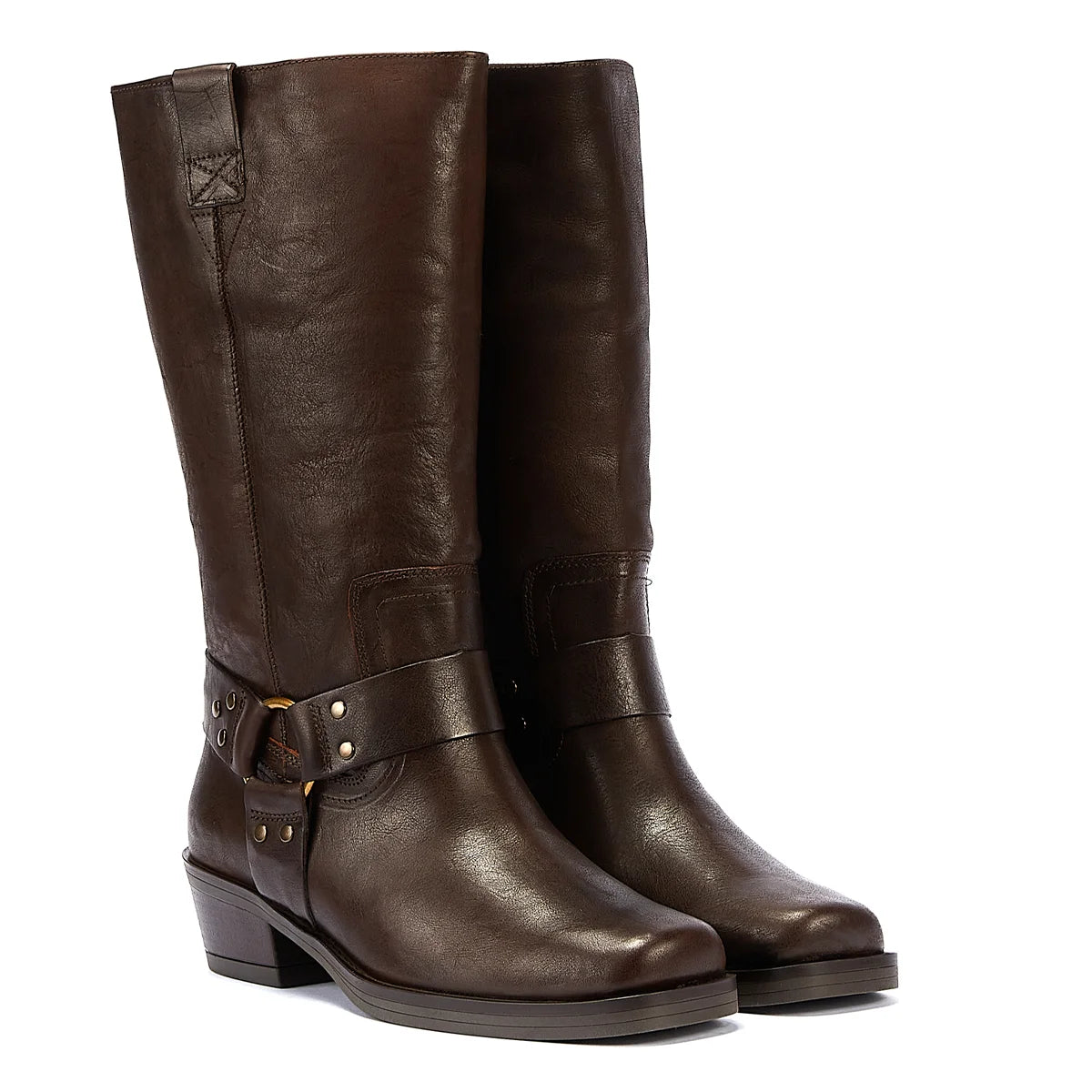 Bronx Trig-Ger Harness Waxy Leather Women’s Brown Boots
