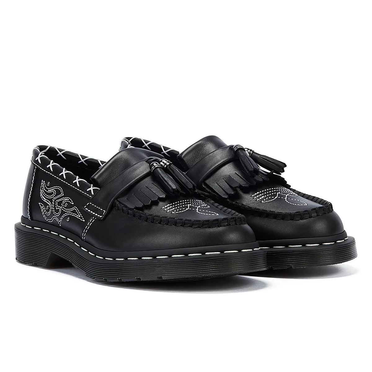 Dr. Martens Adrian Gothic Wanama Leather Black Loafer