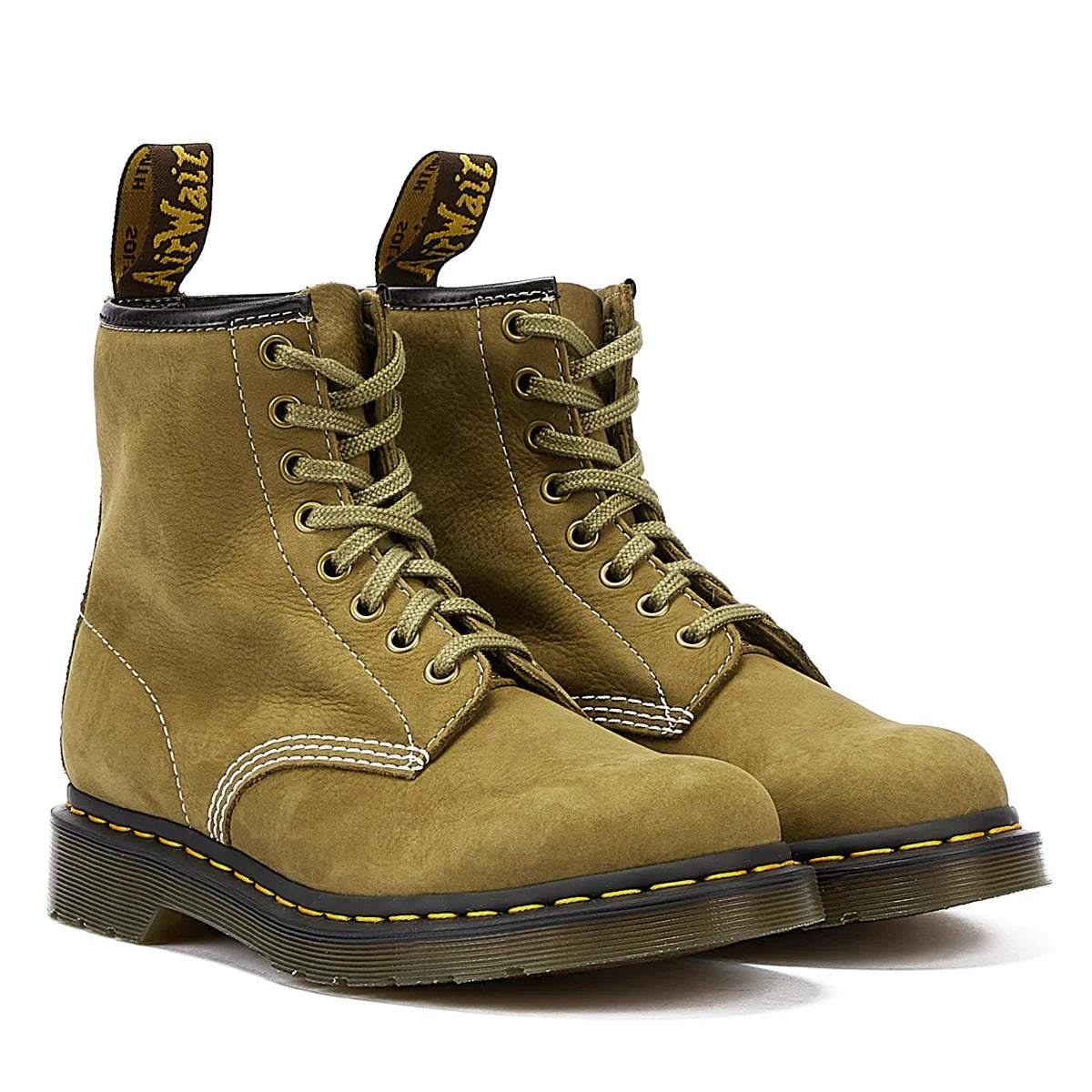 Dr. Martens 1460 Nubuck Suede Olive Boots