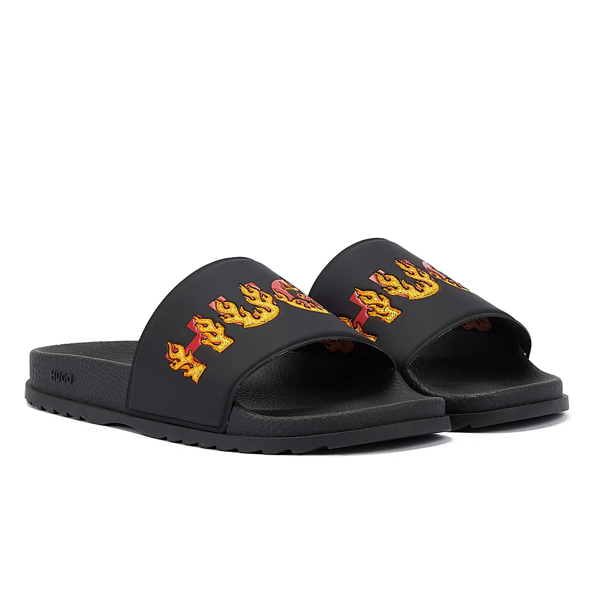 Hugo Match Slide Flame Men’s Black Slides