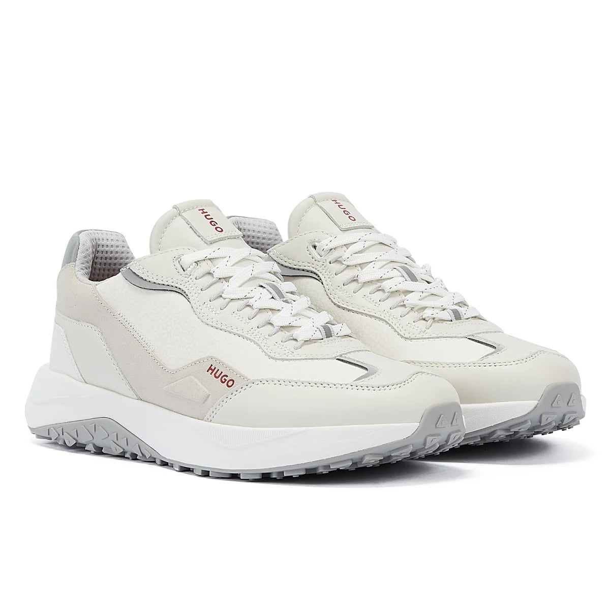 Hugo Kane Running Leather Men’s White Trainers