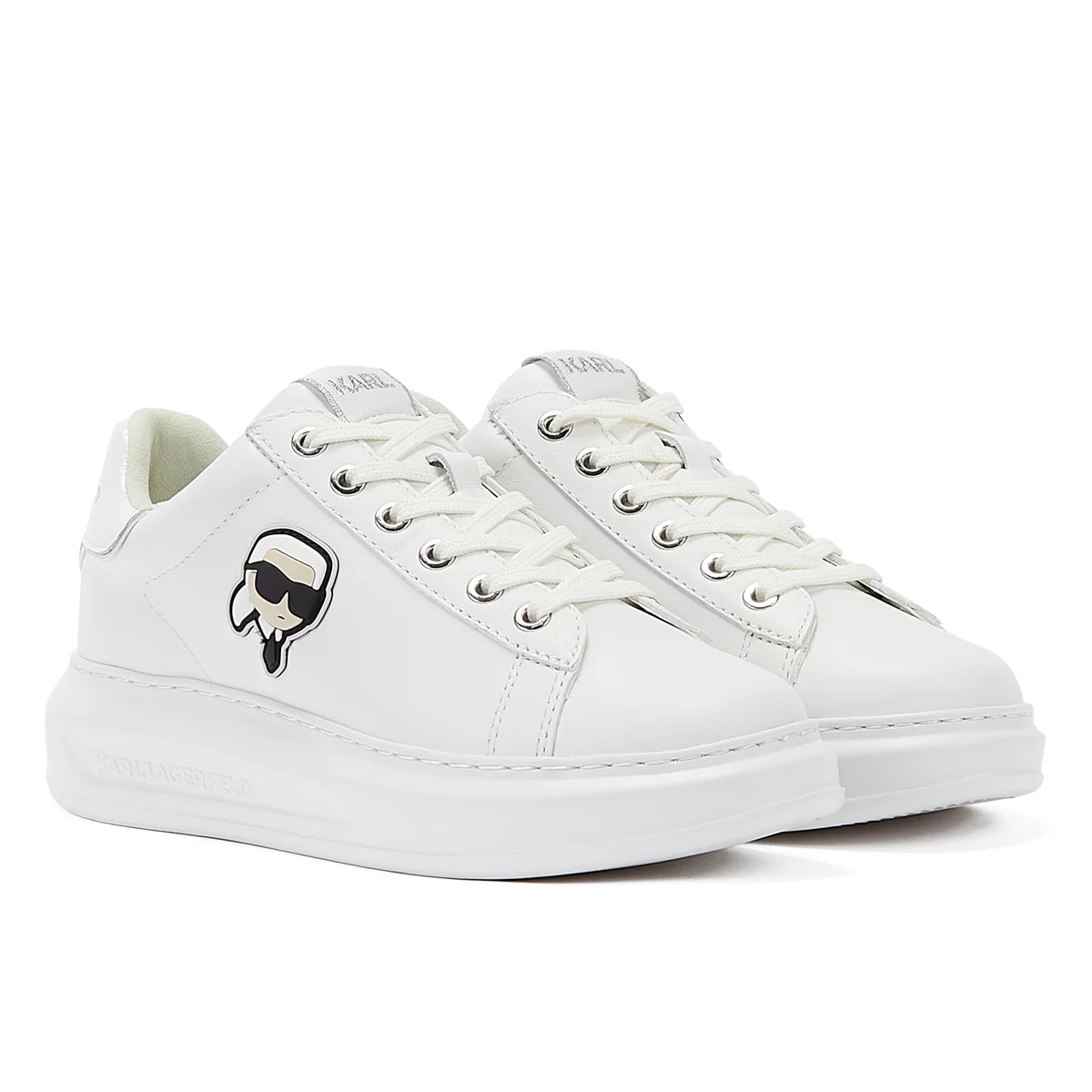 Karl Lagerfeld Kapri Nft Lo Lace Women’s White Mono Trainers