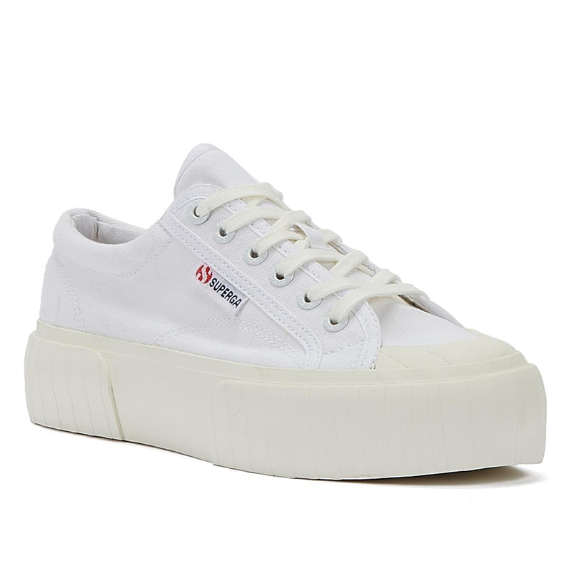 queso pétalo Banco de iglesia Superga 2631 Stripe Platform Mujer Blanco Trainer – TOWER London