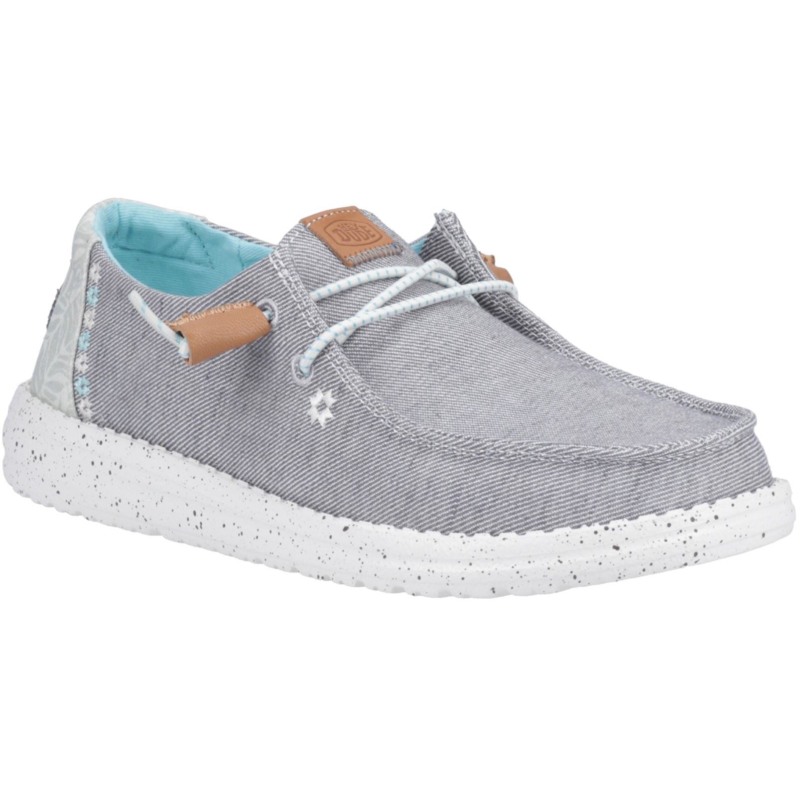 Product Image for Heydude Wendy Heathered Slub Tropical Linen/Lyocell/Cotton Women's Grey Loafers