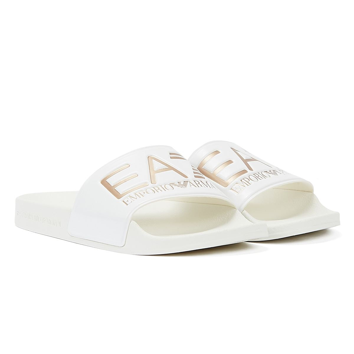 Ea7 Emporio Armani Seaworld Slide Shiny Women’s White Slides