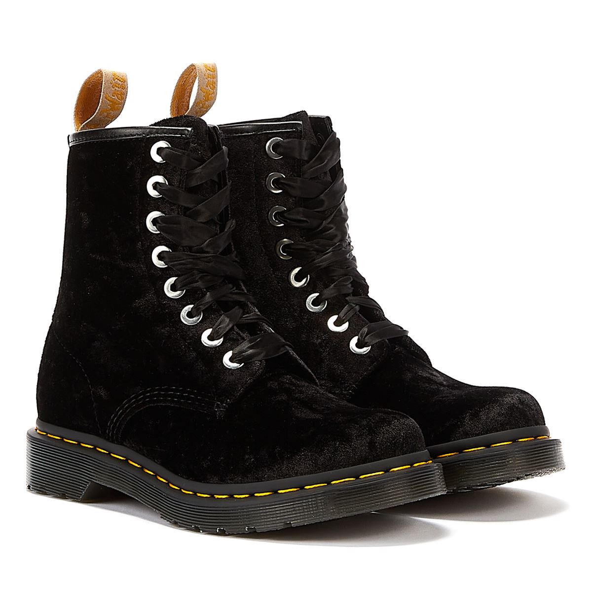 Dr. Martens 1460 Crushed Velvet Women’s Black Boots