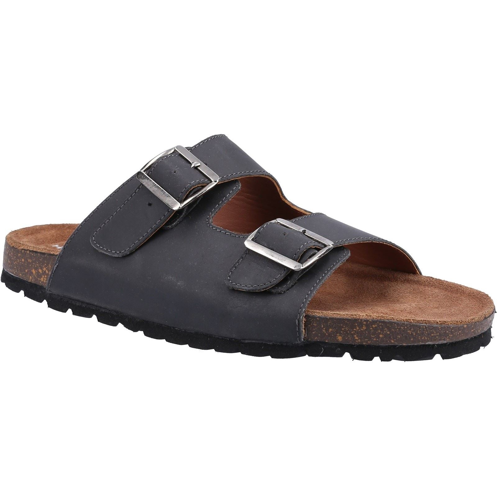Product Image for Hush Puppies Nash Slider Leather Men's Black Sandals