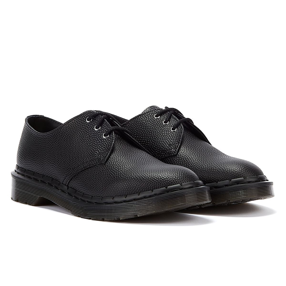 Dr. Martens 1461 Atlas Pebble Black Lace-Up Shoes