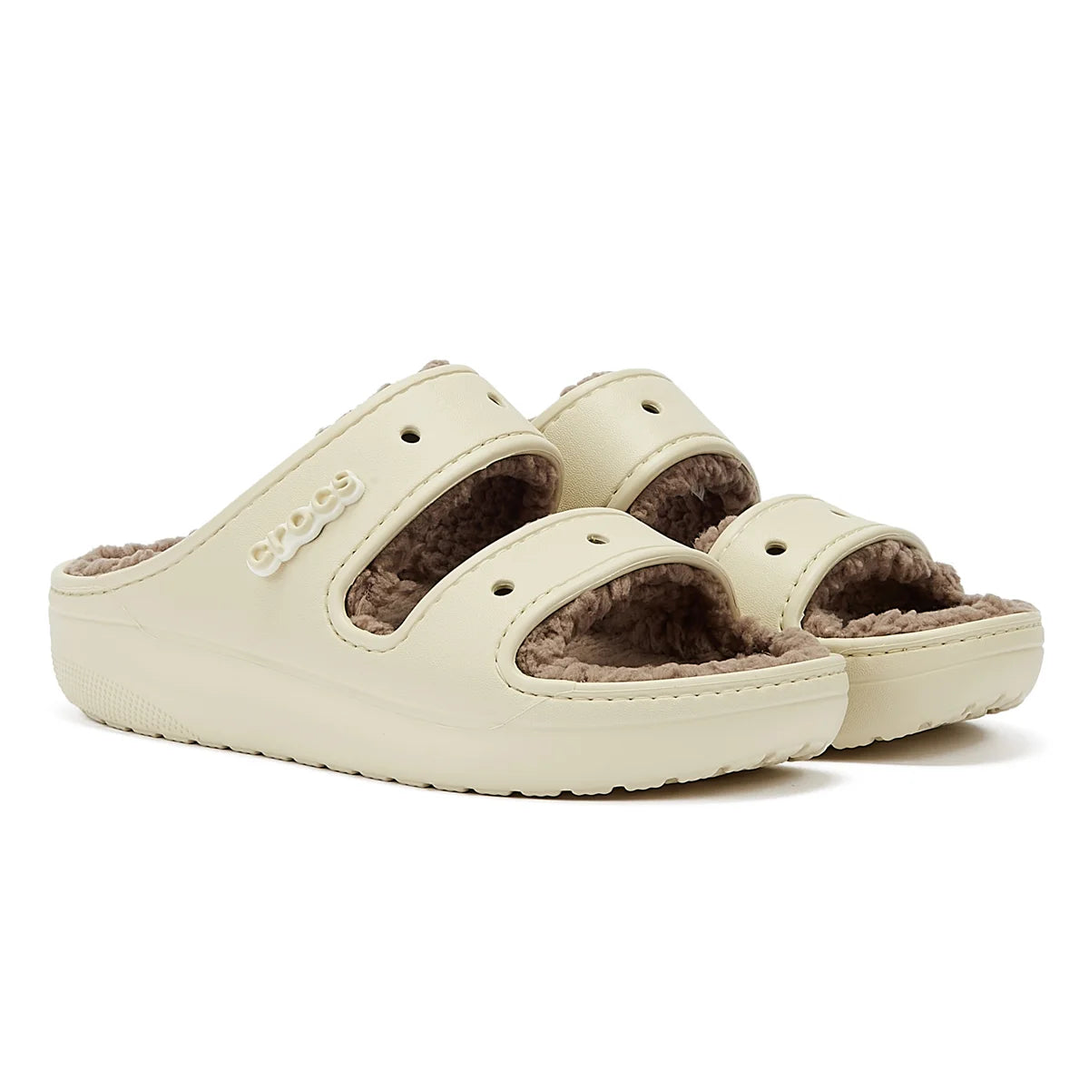 Crocs Classic Cozzzy Womens Bone / Mushroom Sandals