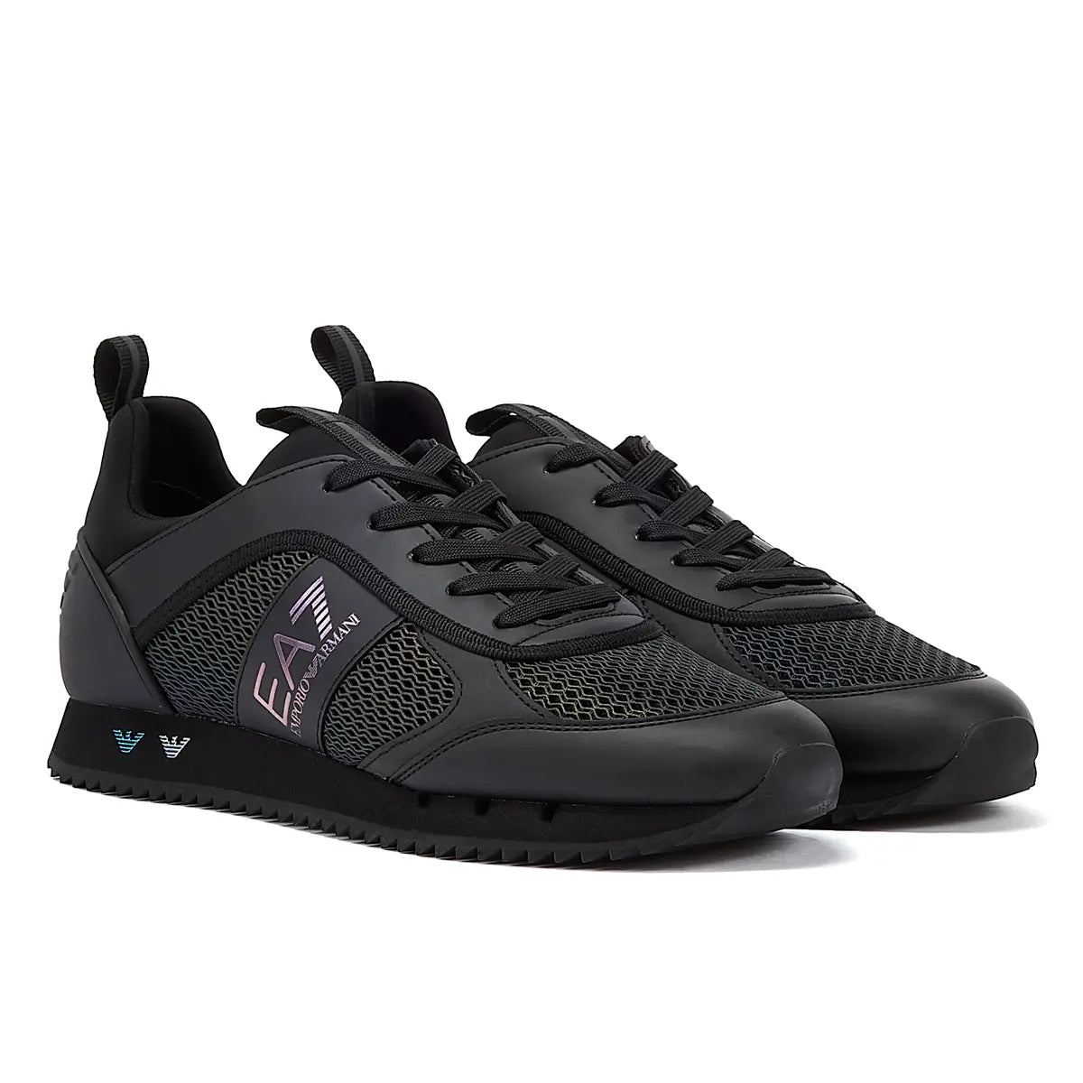 Ea7 B&W Laces Iridescent Triple Men’s Black Trainers