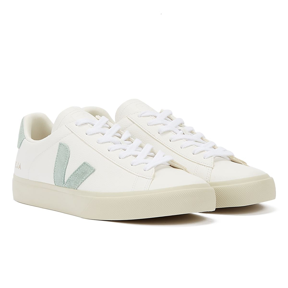 Veja Campo Mens White/Matcha Trainers