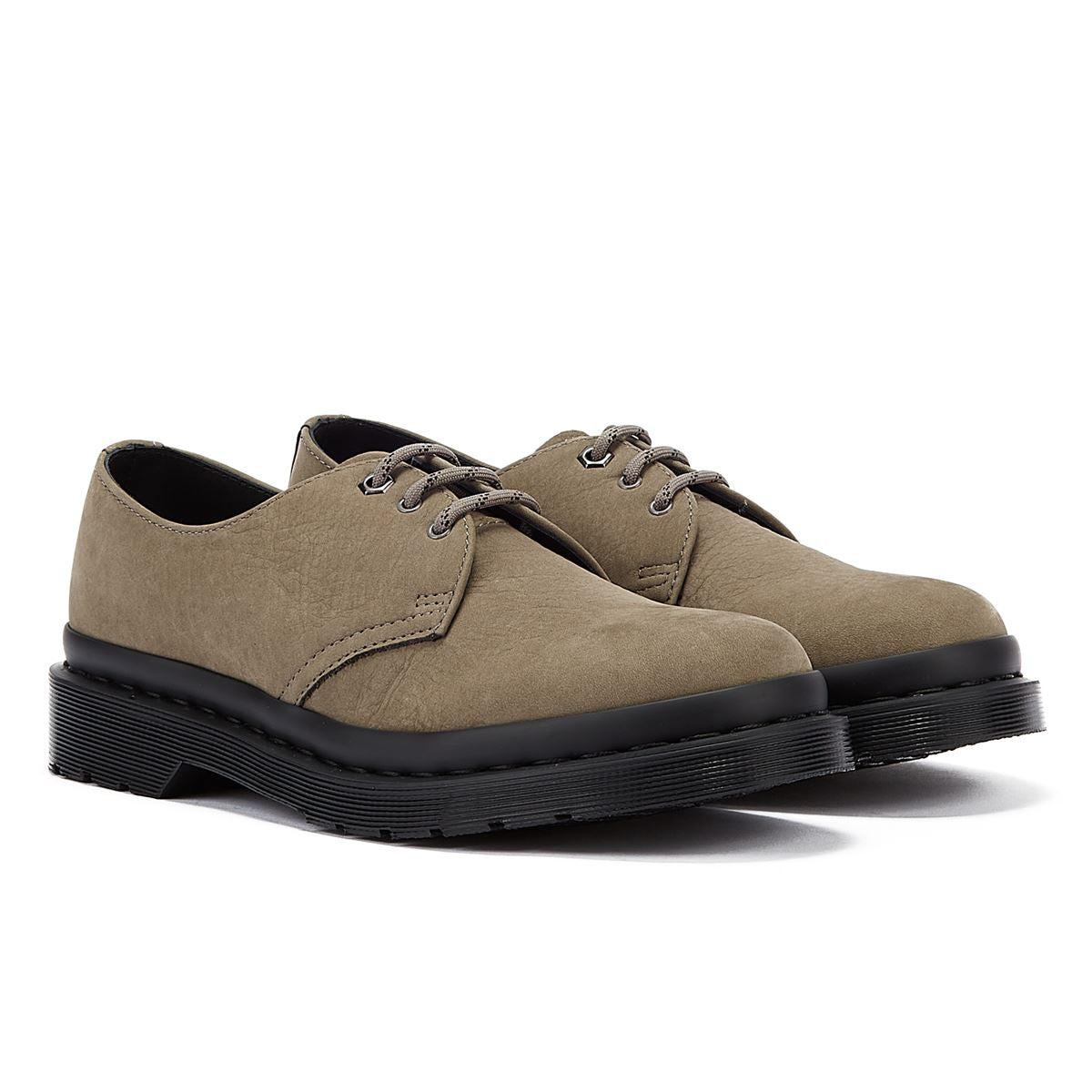 Dr. Martens 1461 Milled Nubuck Wp Grey Lace-Up Shoes