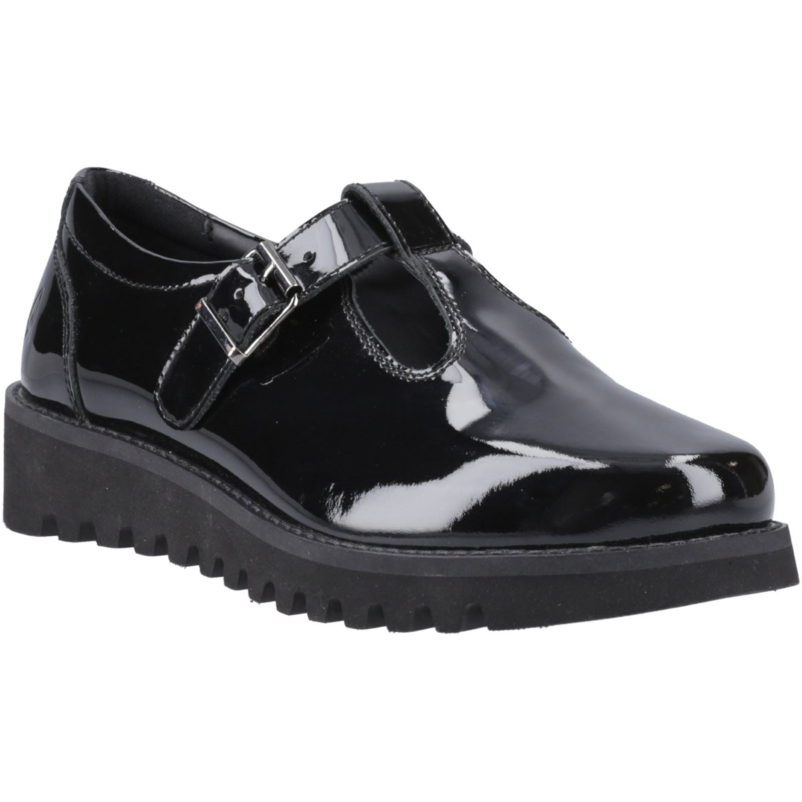Product Image for Hush Puppies Florrie t-Bar Leather Girls's Black Shoes