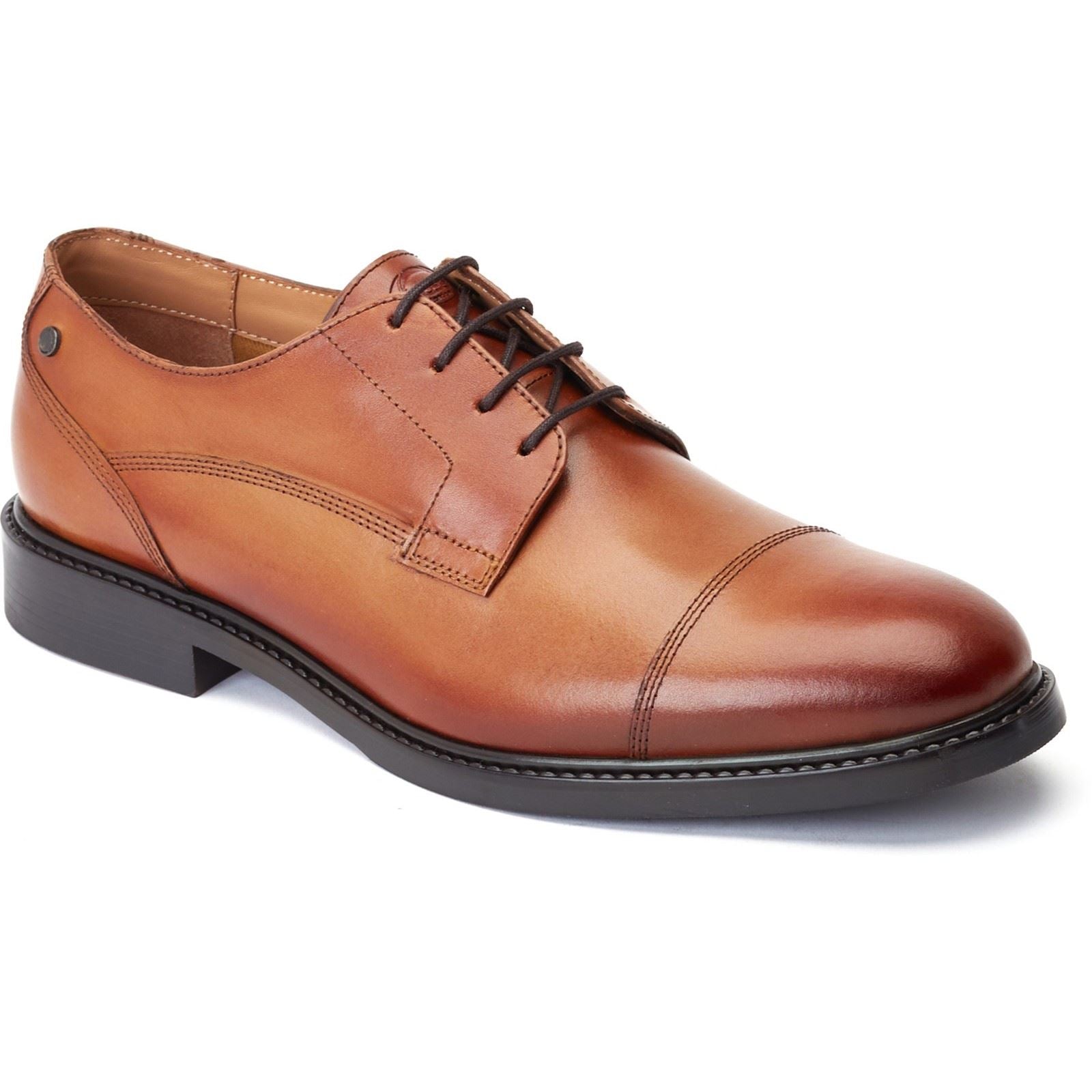 Product Image for Base London Magnus Leather Men's Burnt Tan Oxford Shoes